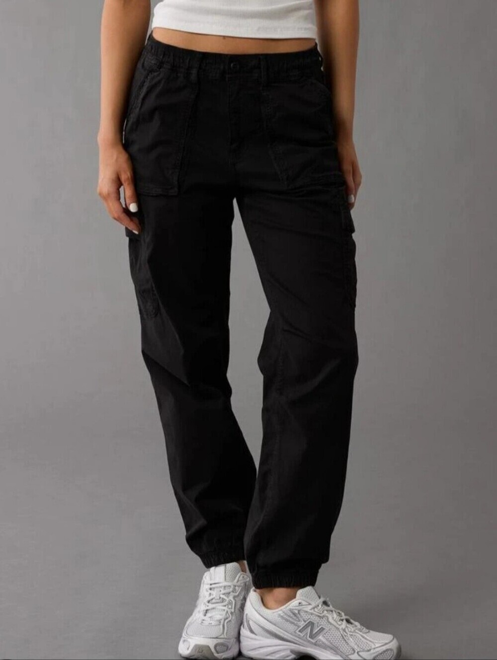 AMERICAN EAGLE STRETCH BAGGY JOGGER. SIZE 14 REGULAR. BLACK.
